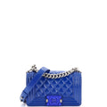Boy Flap Bag Quilted Plexiglass Patent Small