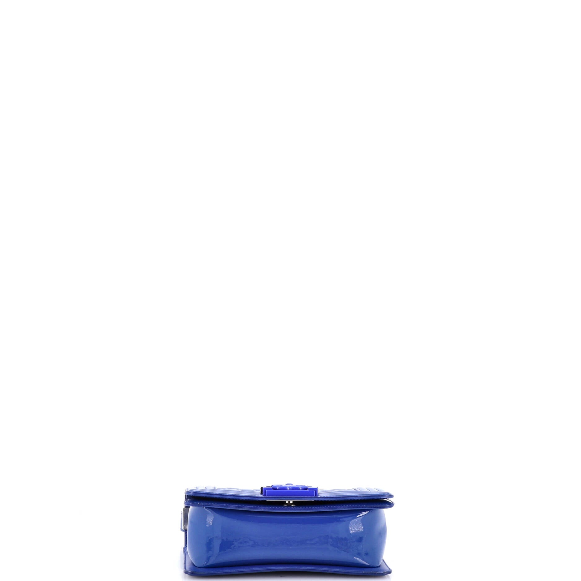 Boy Flap Bag Quilted Plexiglass Patent Small