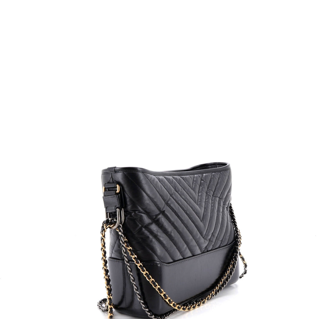Gabrielle Hobo Chevron Aged Calfskin Medium