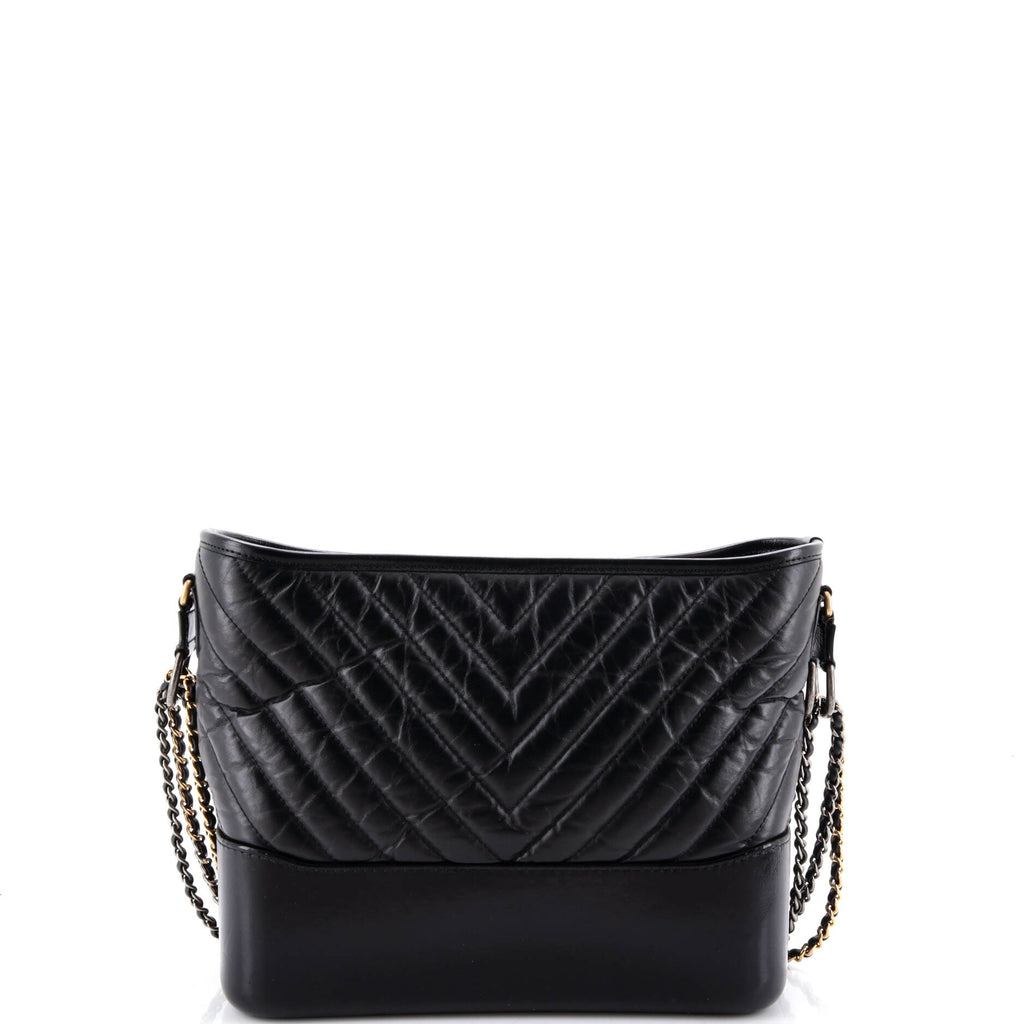 Gabrielle Hobo Chevron Aged Calfskin Medium