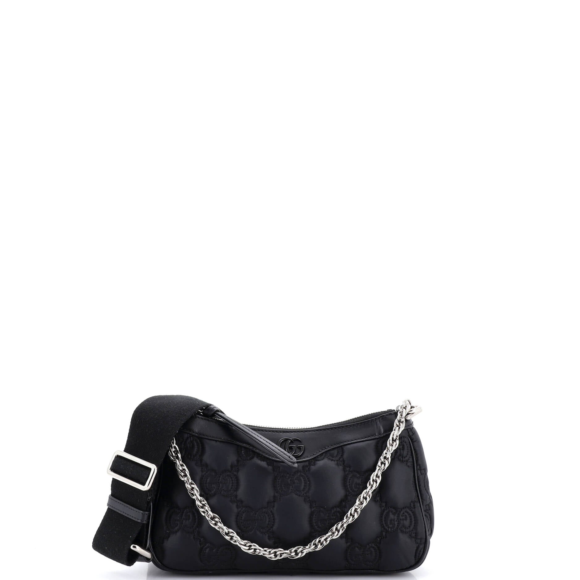Zip Shoulder Bag GG Embossed Matelasse Nylon with Leather Mini