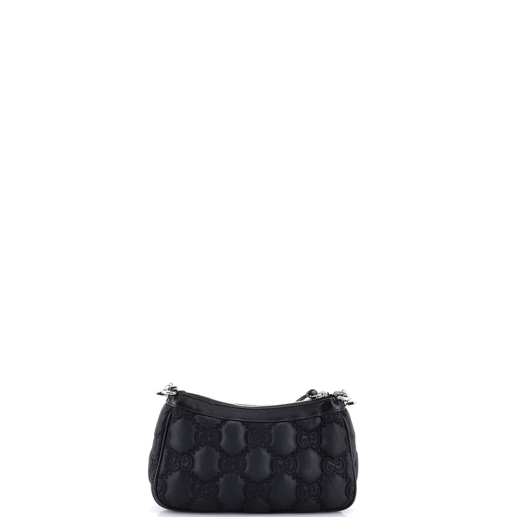 Zip Shoulder Bag GG Embossed Matelasse Nylon with Leather Mini
