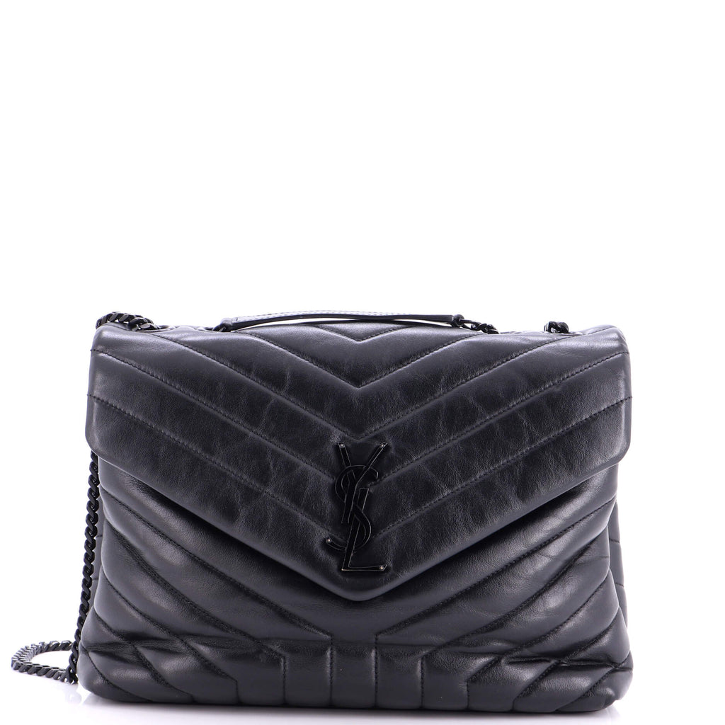 Loulou Shoulder Bag Matelasse Chevron Leather Medium
