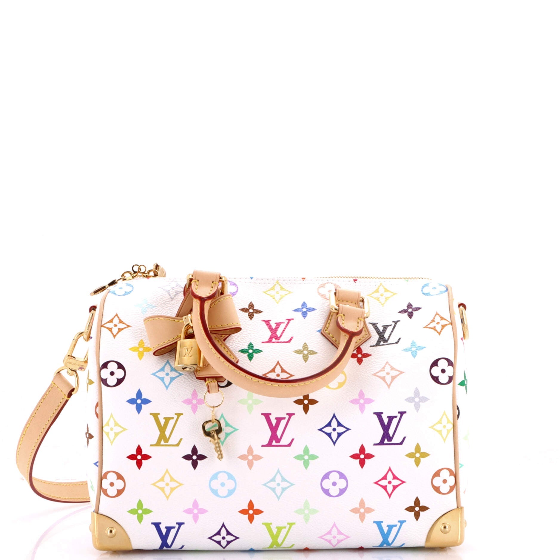 x Takashi Murakami Speedy Soft Bandouliere Bag Monogram Multicolor 25