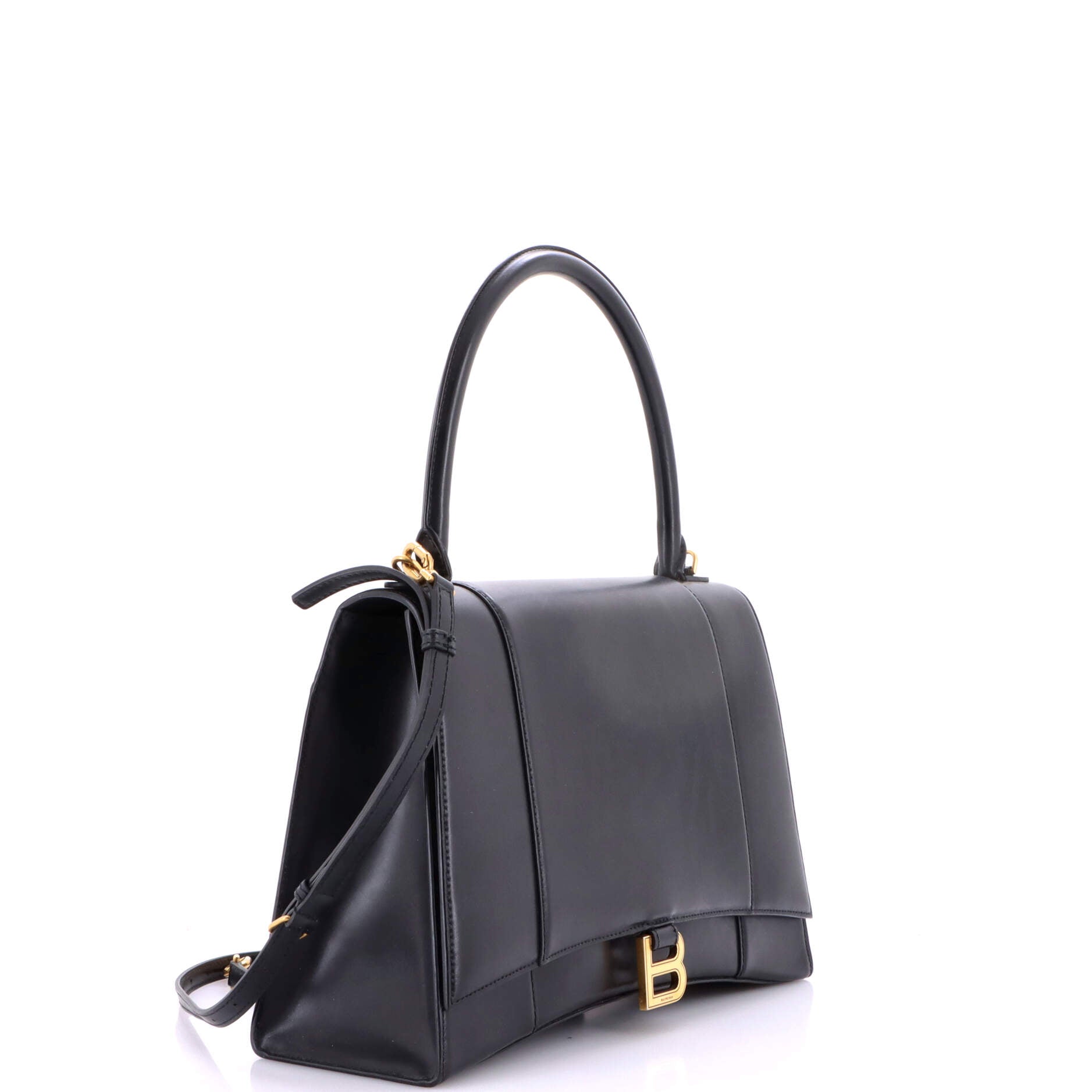 Hourglass Top Handle Bag Leather New Medium