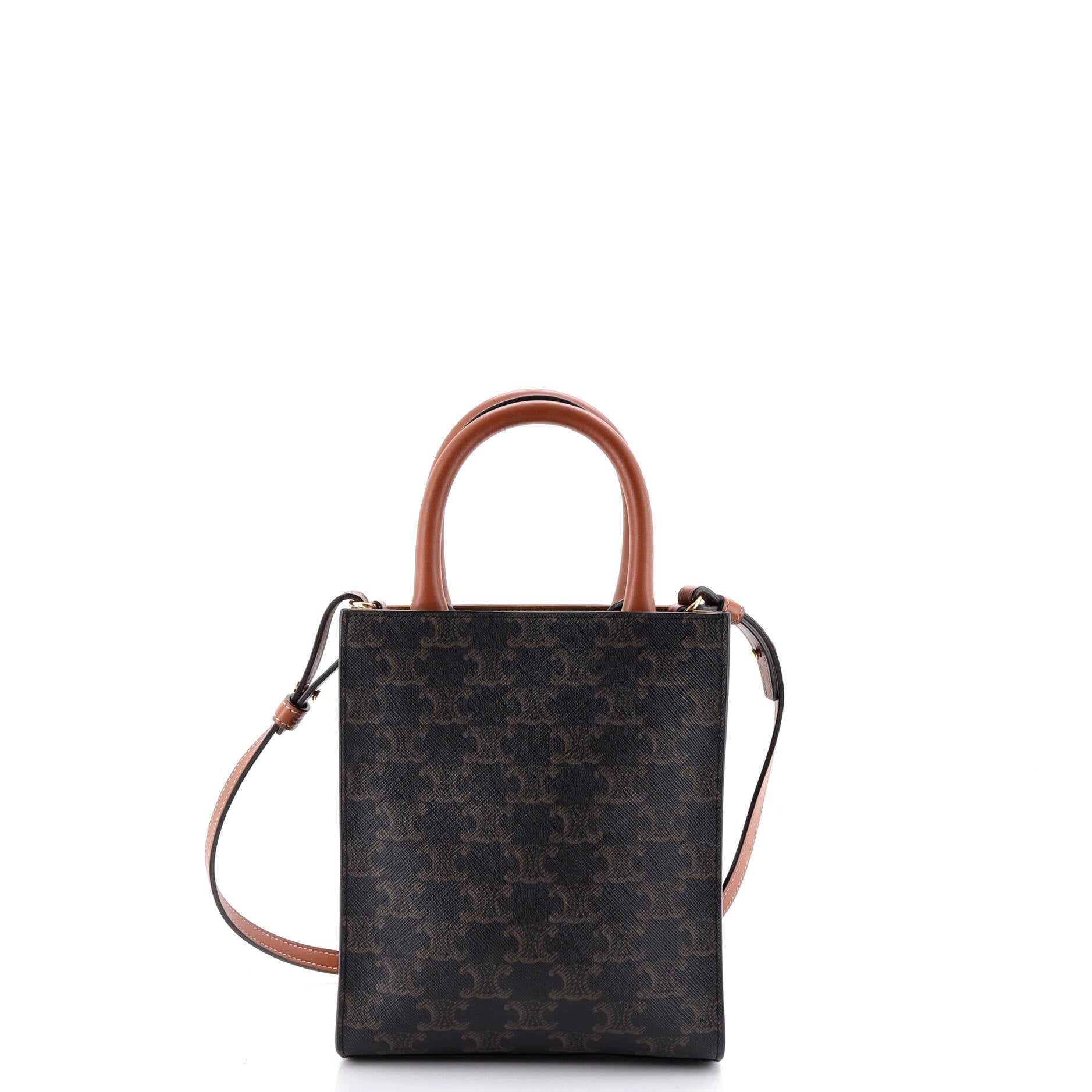 Vertical Cabas Tote Triomphe Coated Canvas Mini