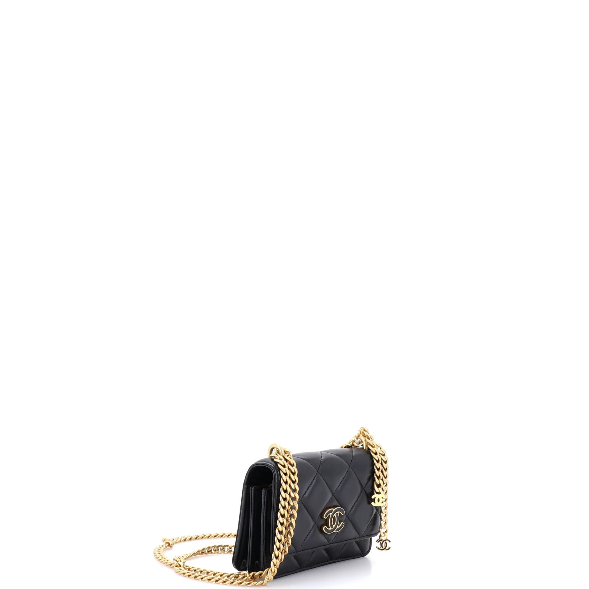 Pending CC Wallet on Chain Quilted Lambskin Mini