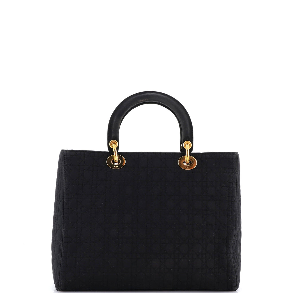 Vintage Lady Dior Bag Cannage Quilt Nylon Large