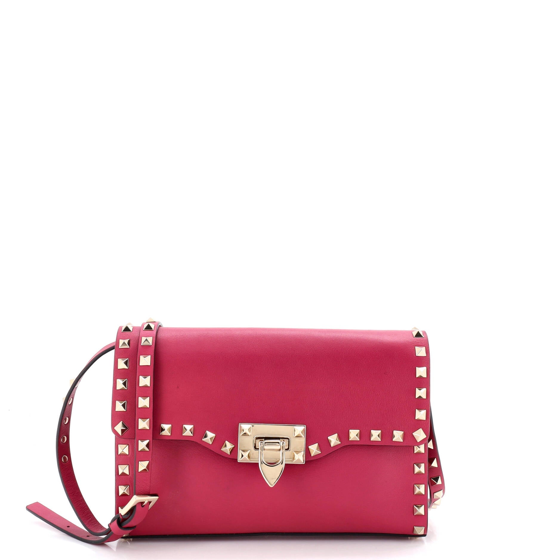 Rockstud Flip Lock Flap Bag Leather Medium