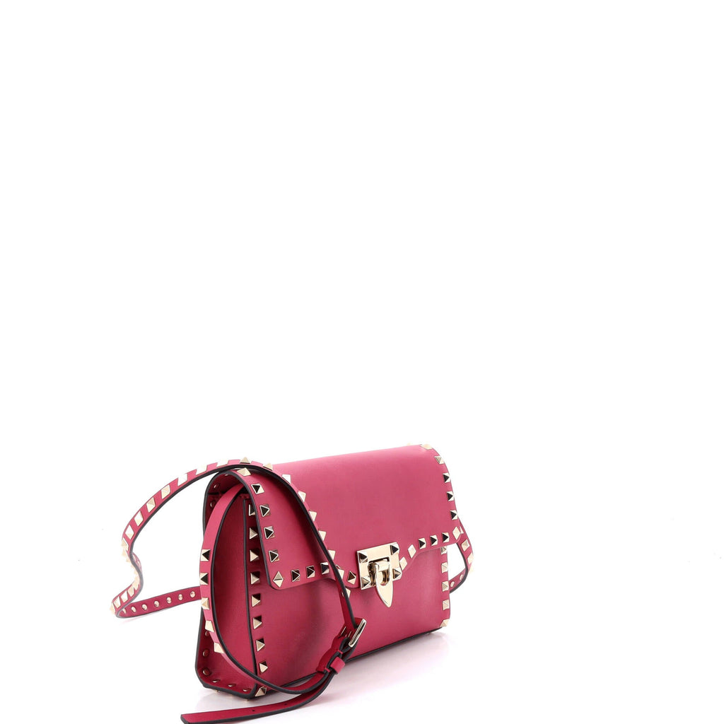 Rockstud Flip Lock Flap Bag Leather Medium