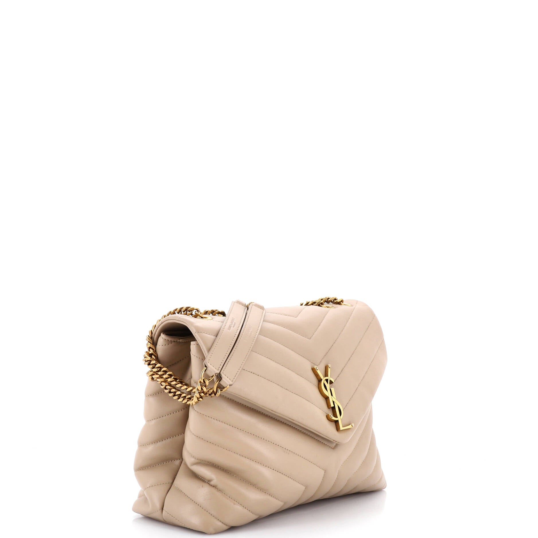 Loulou Shoulder Bag Matelasse Chevron Leather Medium