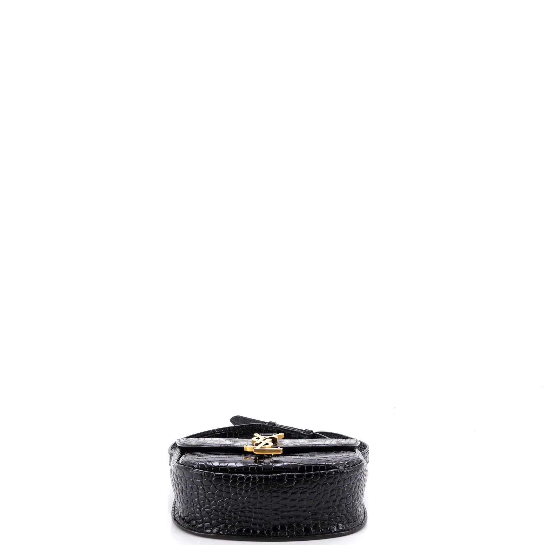 Kaia Shoulder Bag Crocodile Embossed Leather Small