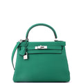 Kelly Handbag Vert Vertigo Togo with Palladium Hardware 28