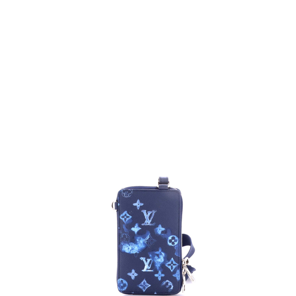Phone Pouch Limited Edition Monogram Ink Watercolor Leather