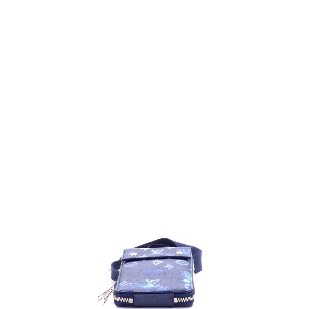 Phone Pouch Limited Edition Monogram Ink Watercolor Leather