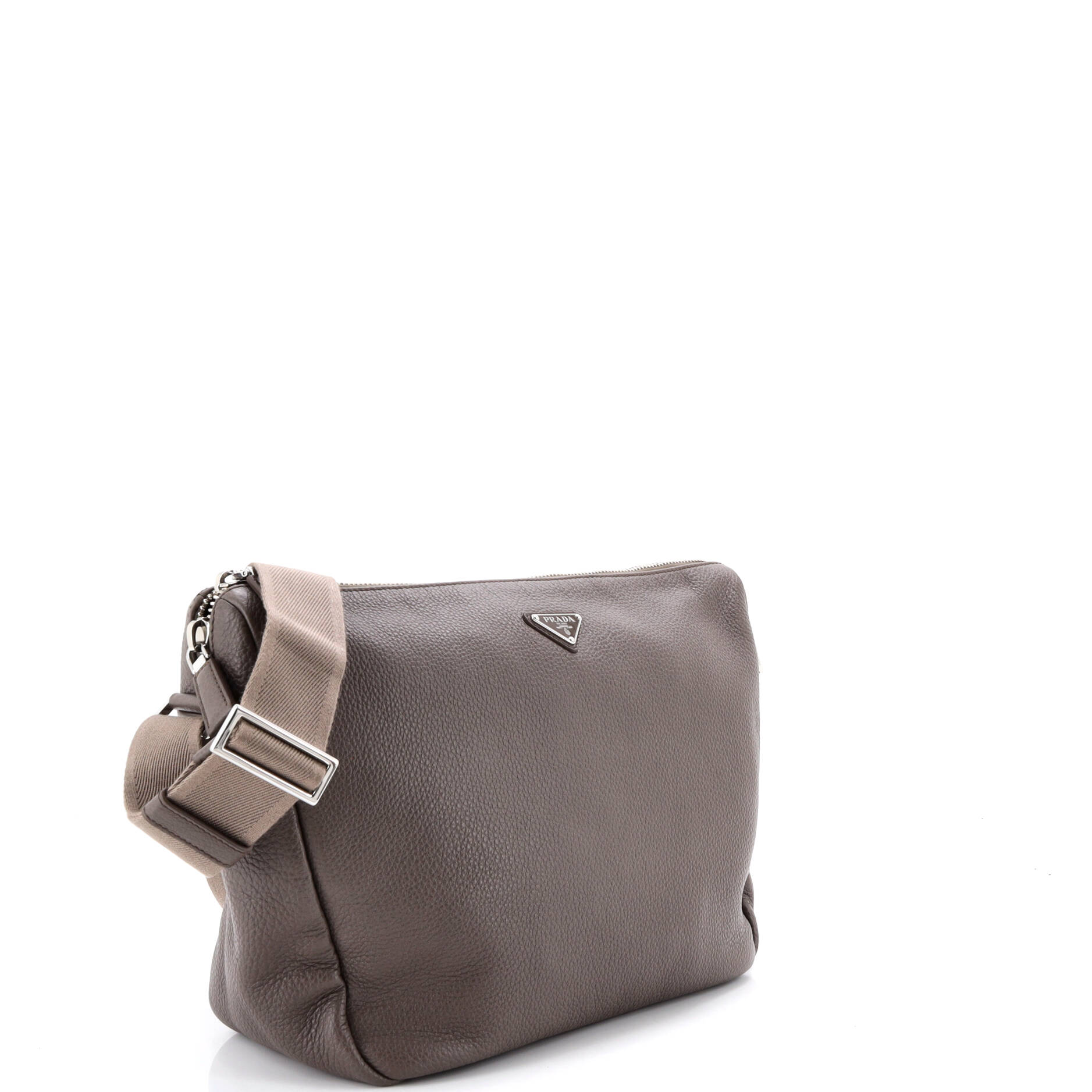 Zip Shoulder Bag Vitello Daino Large