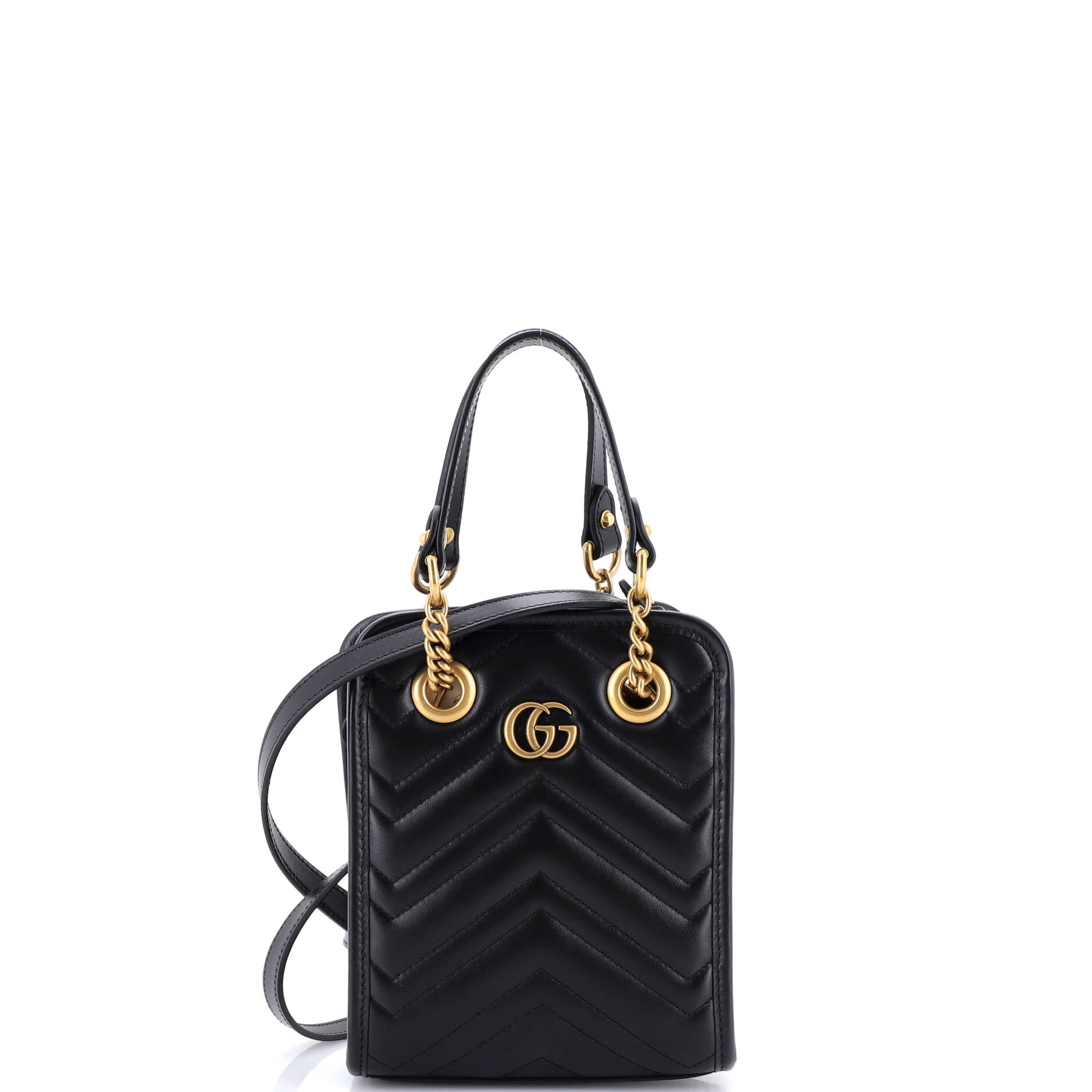 GG Marmont Handle Crossbody Bag Matelasse Leather Mini