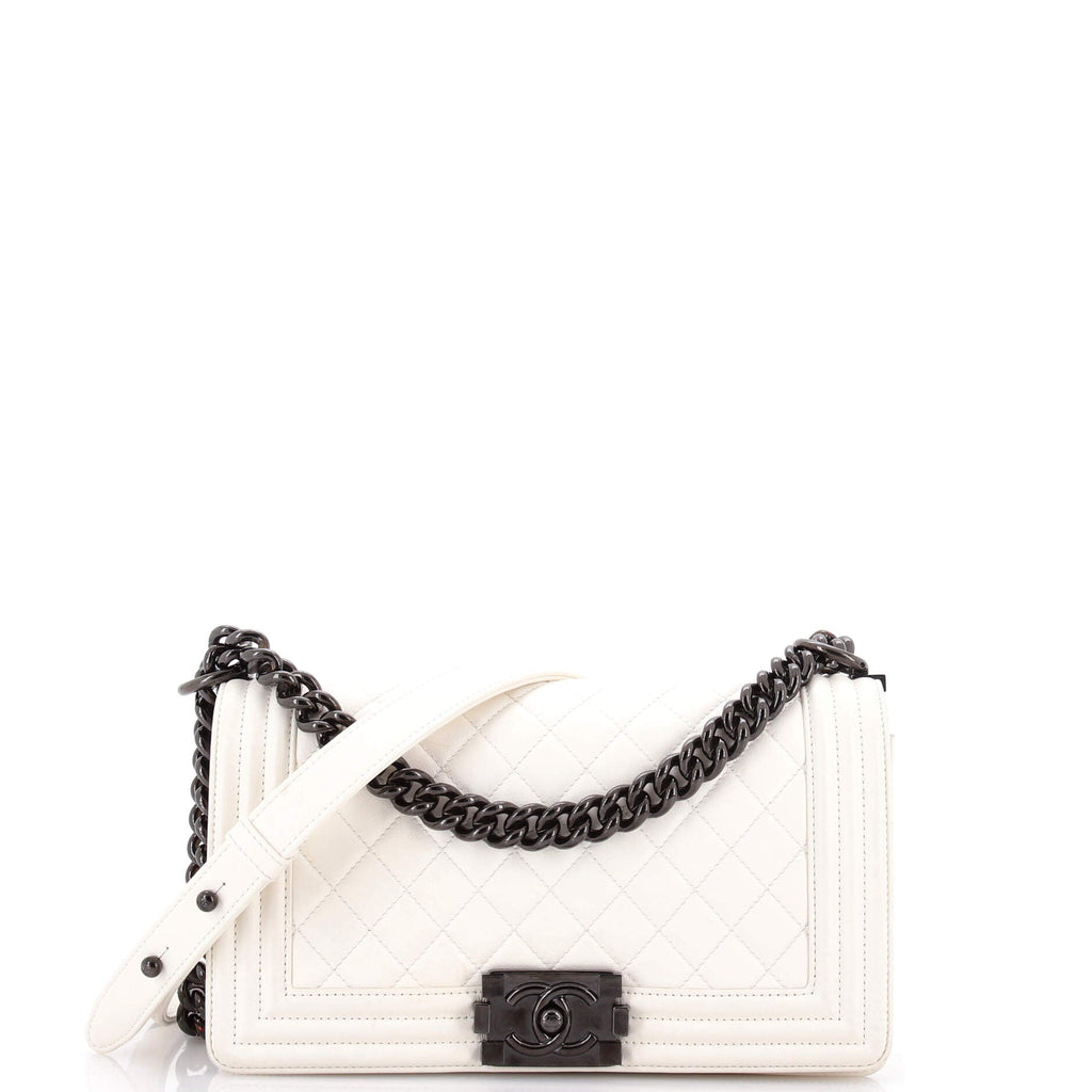 Boy Flap Bag Quilted Lambskin Old Medium