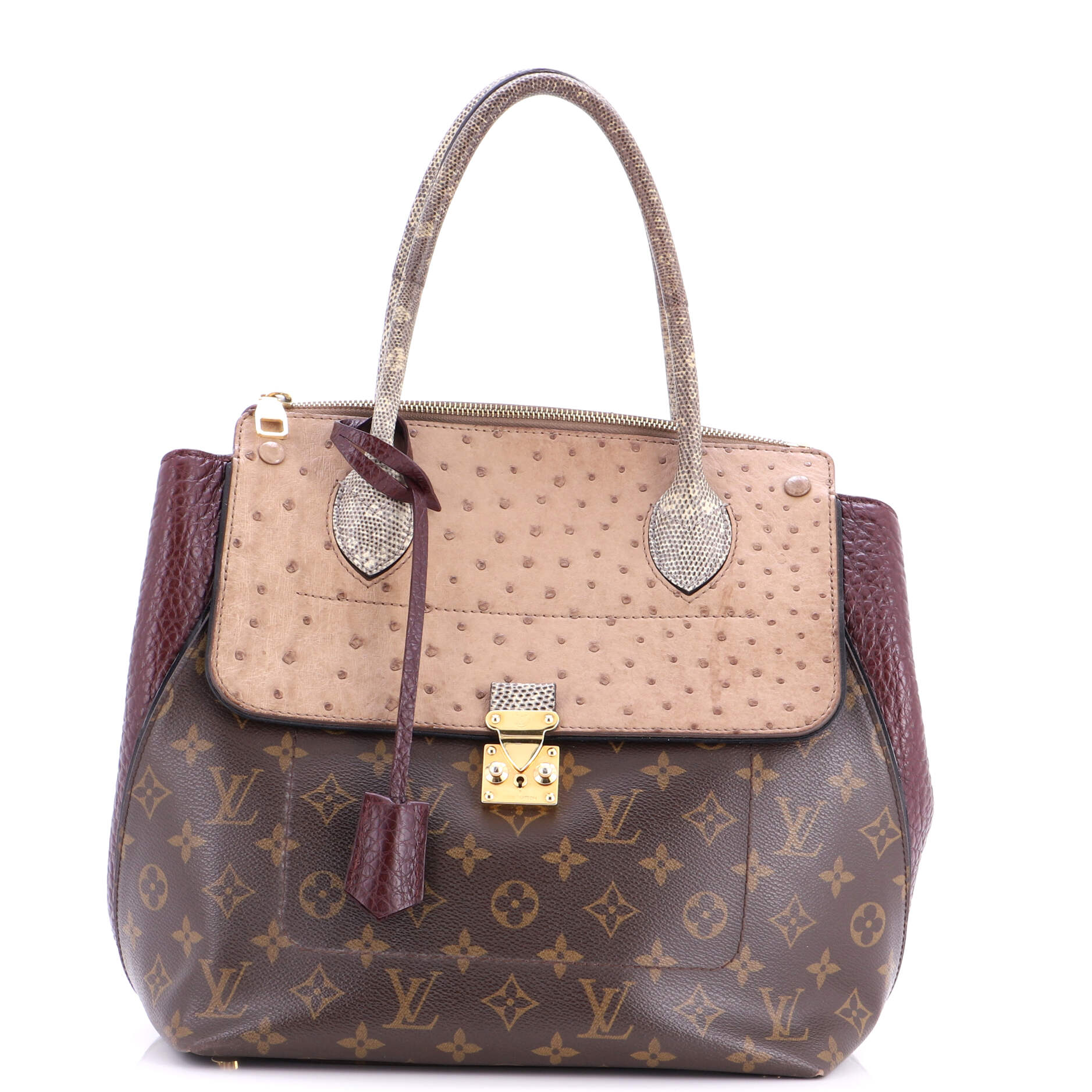 Majestueux Tote Monogram Canvas and Exotics MM