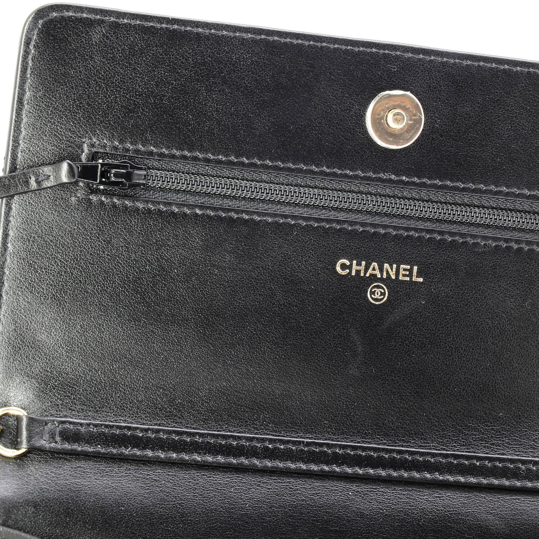 Pearl Strap Wallet on Chain Quilted Lambskin