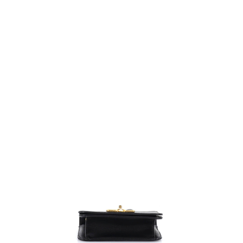 Resin and Pearl CC Full Flap Bag Quilted Calfskin Small