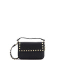 Rockstud Top Handle Crossbody Pouch Leather Mini
