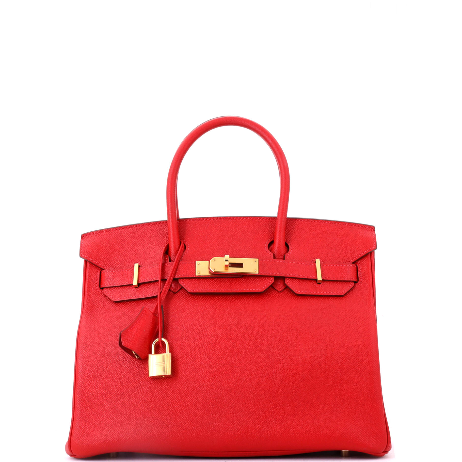 Birkin Handbag Rouge Vif Epsom with Gold Hardware 30
