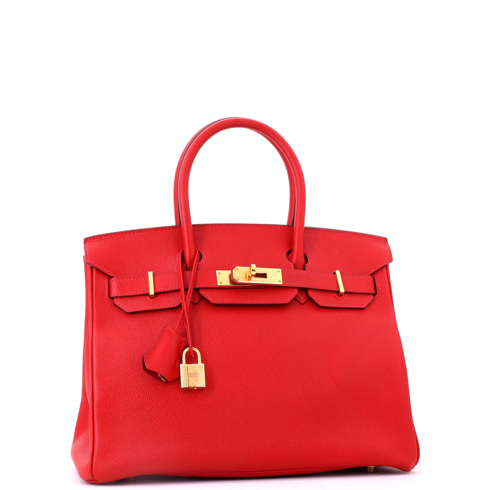 Birkin Handbag Rouge Vif Epsom with Gold Hardware 30