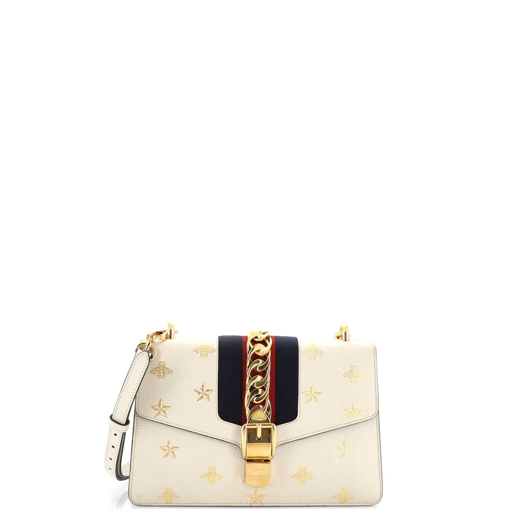 Sylvie Shoulder Bag Printed Leather Small