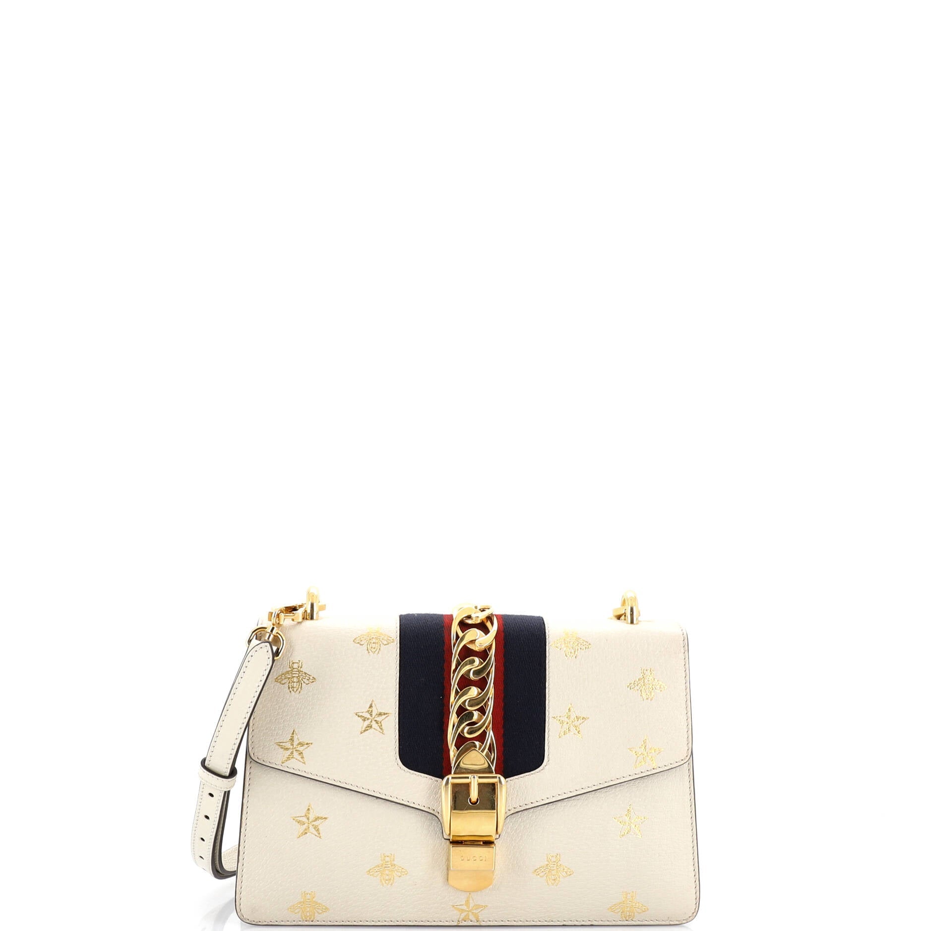 Sylvie Shoulder Bag Printed Leather Small