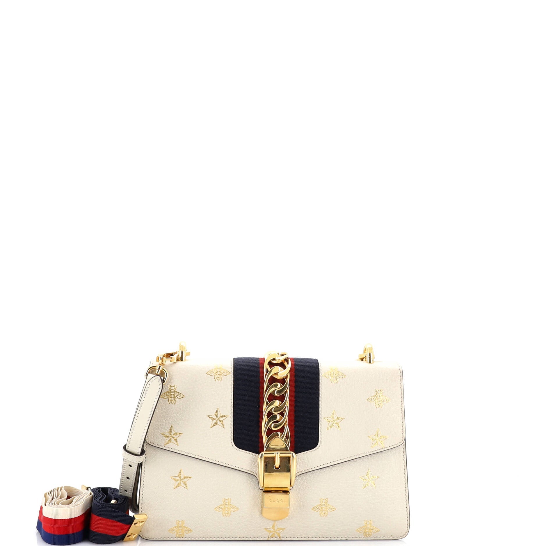 Sylvie Shoulder Bag Printed Leather Small