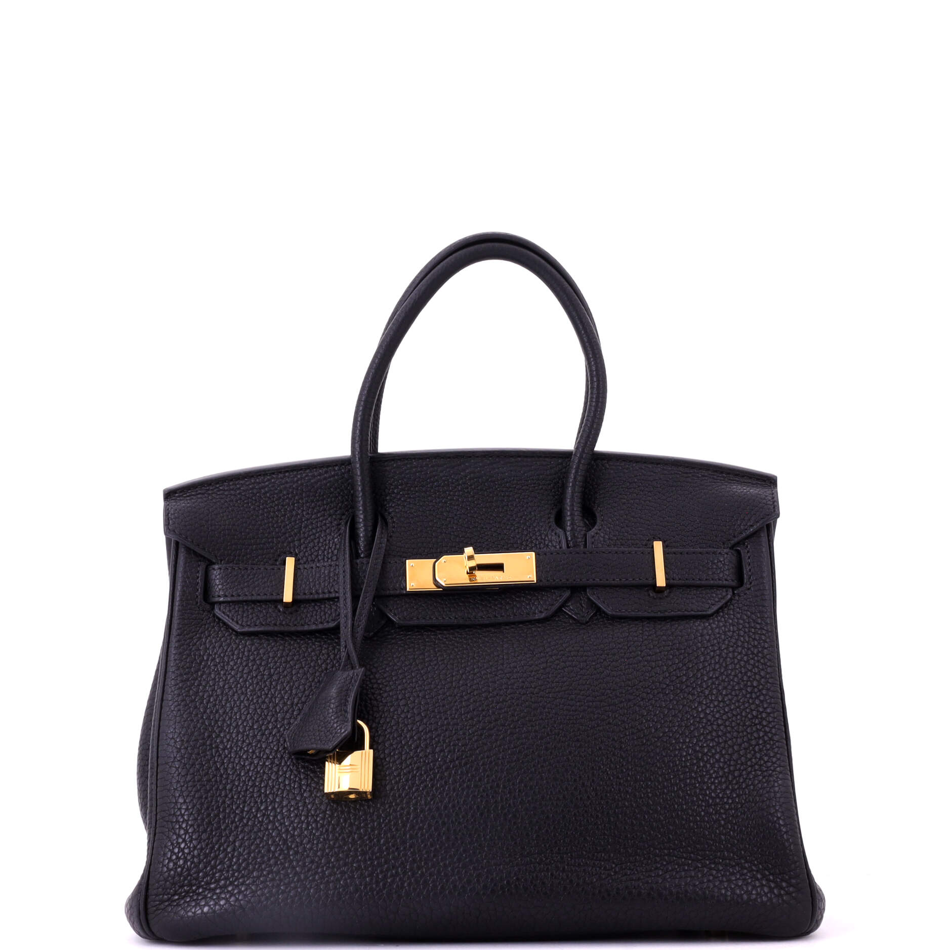 Birkin Handbag Noir Togo with Gold Hardware 30