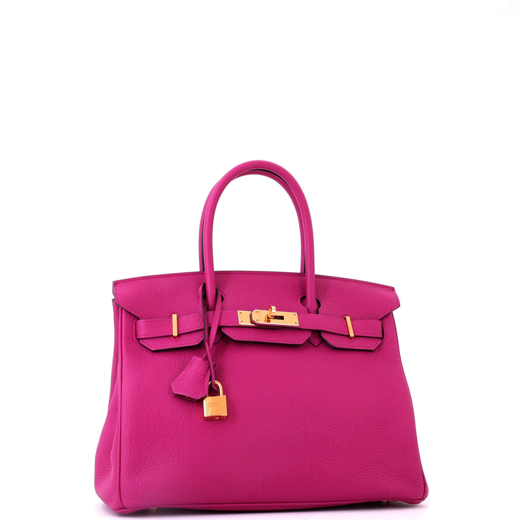 Birkin Handbag Rose Pourpre Togo with Gold Hardware 30