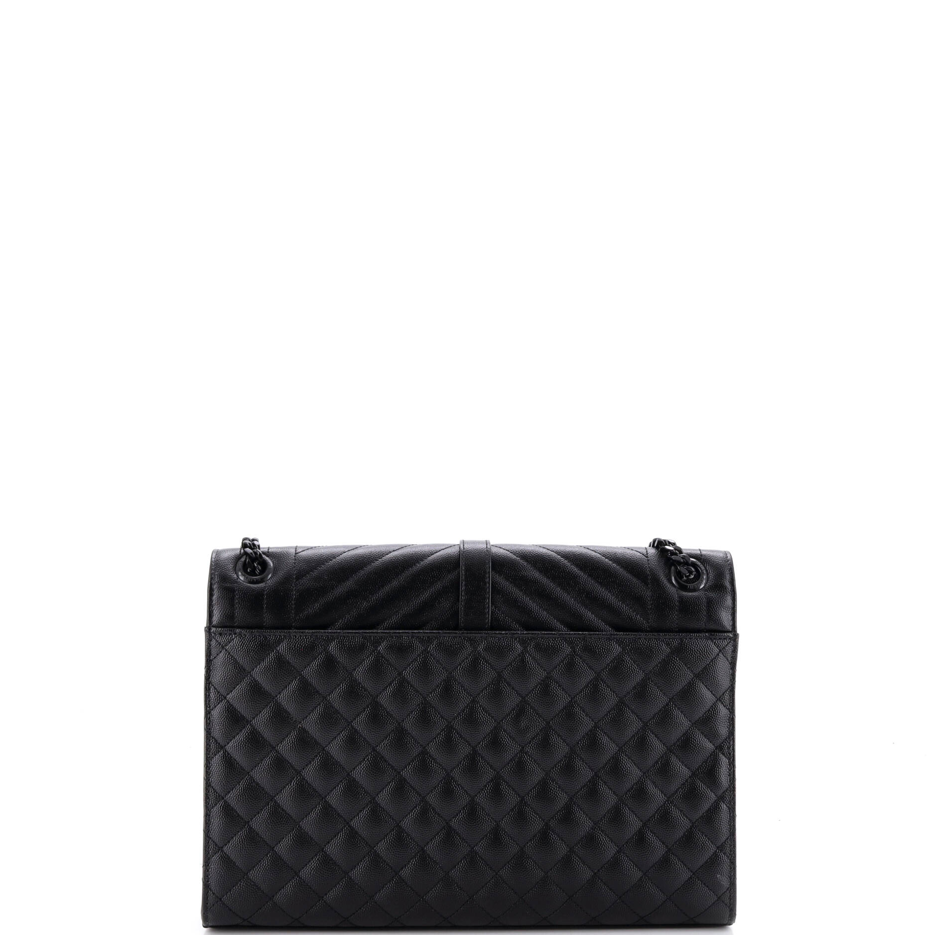 Classic Monogram Envelope Satchel Mixed Matelasse Leather Large