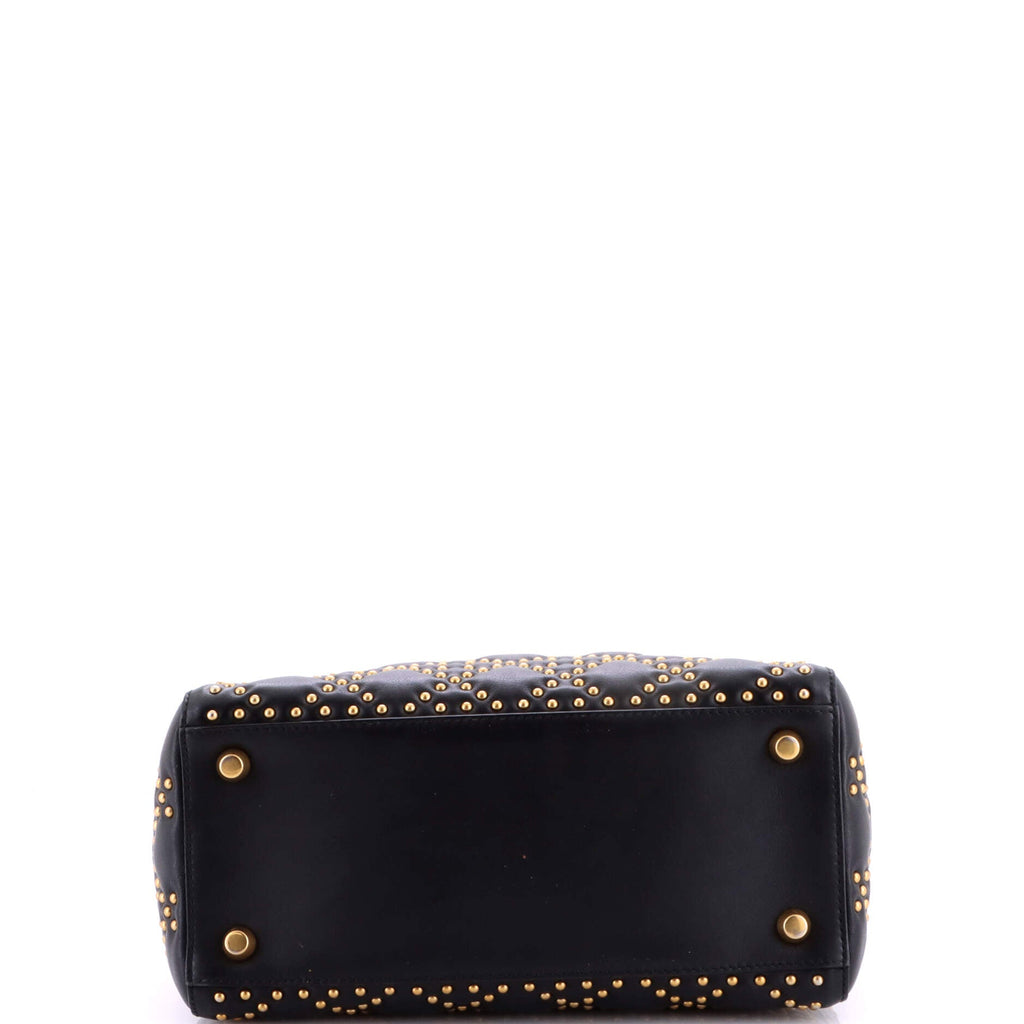 Supple Lady Dior Bag Cannage Studded Lambskin Medium