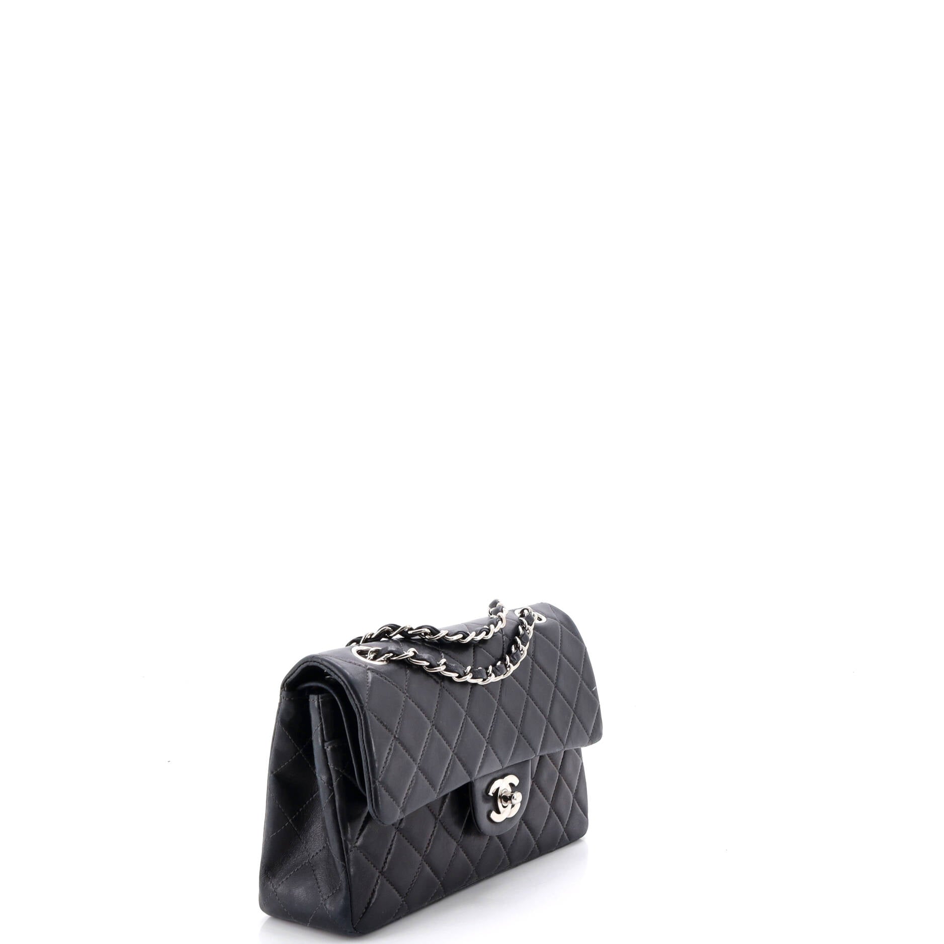 Vintage Classic Double Flap Bag Quilted Lambskin Small