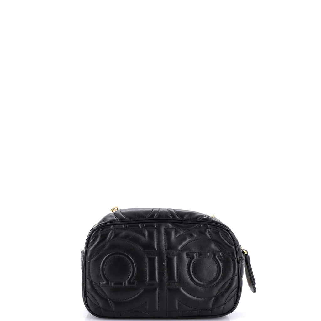 Gancini Camera Bag Quilted Leather