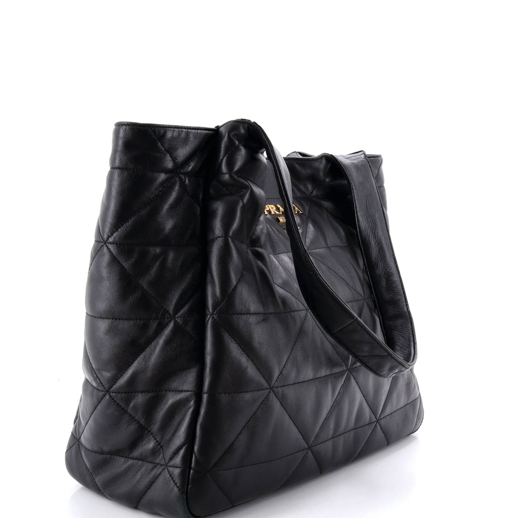 Flou Dynamique Open Tote Quilted Nappa Leather Large
