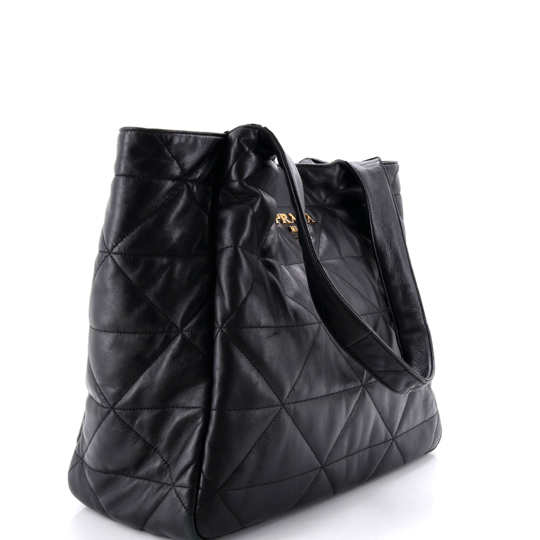 Flou Dynamique Open Tote Quilted Nappa Leather Large
