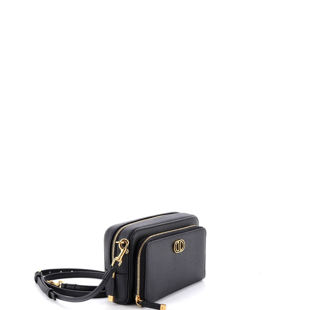 Caro Double Pouch Crossbody Bag Leather