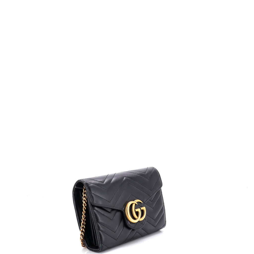 GG Marmont Chain Wallet Matelasse Leather Mini