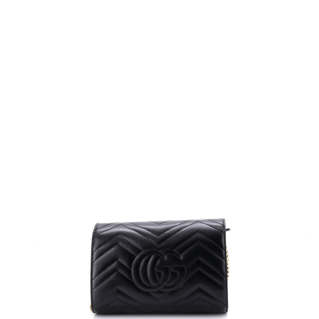GG Marmont Chain Wallet Matelasse Leather Mini
