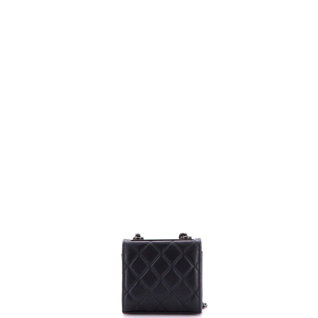 So Black Trendy CC Clutch with Chain Quilted Lambskin Small