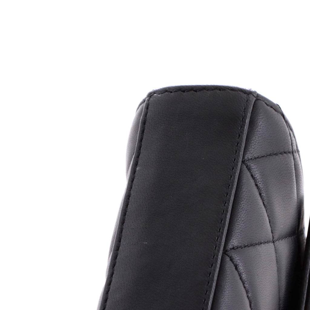 So Black Trendy CC Clutch with Chain Quilted Lambskin Small