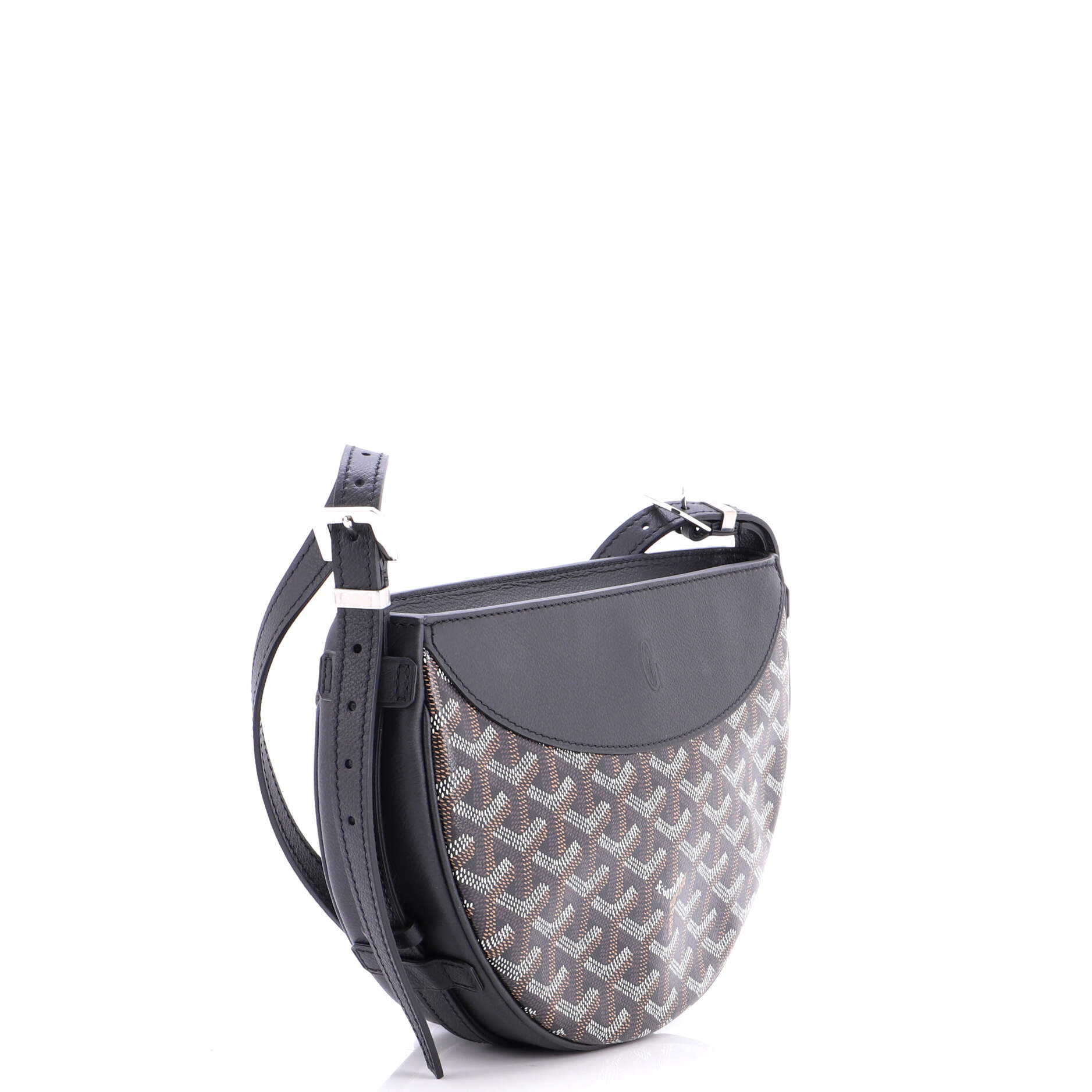 Hirondelle Shoulder Bag Coated Canvas and Leather