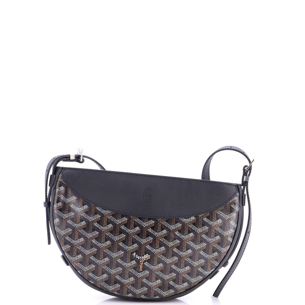 Hirondelle Shoulder Bag Coated Canvas and Leather