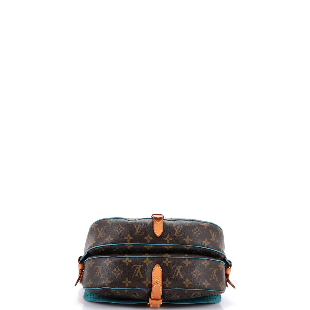 Flore Saumur Handbag Perforated Monogram Canvas