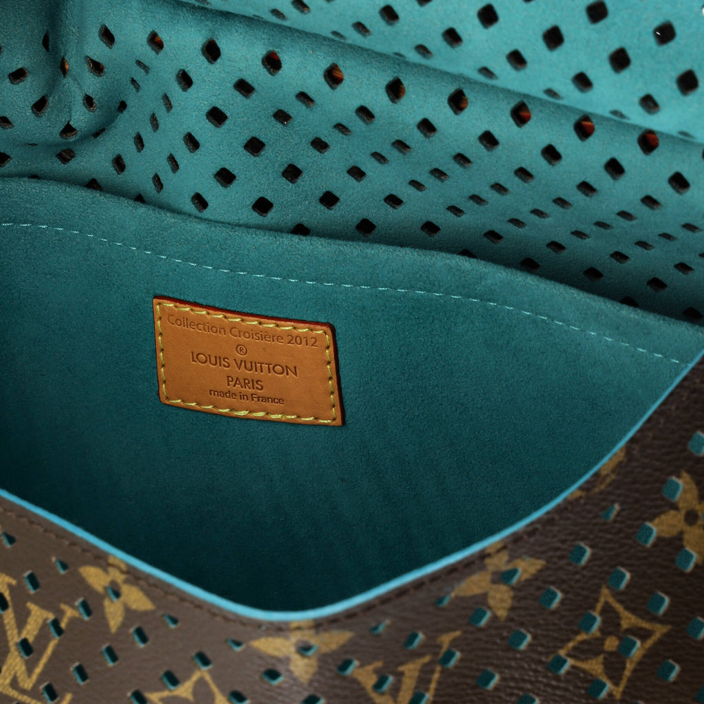 Flore Saumur Handbag Perforated Monogram Canvas