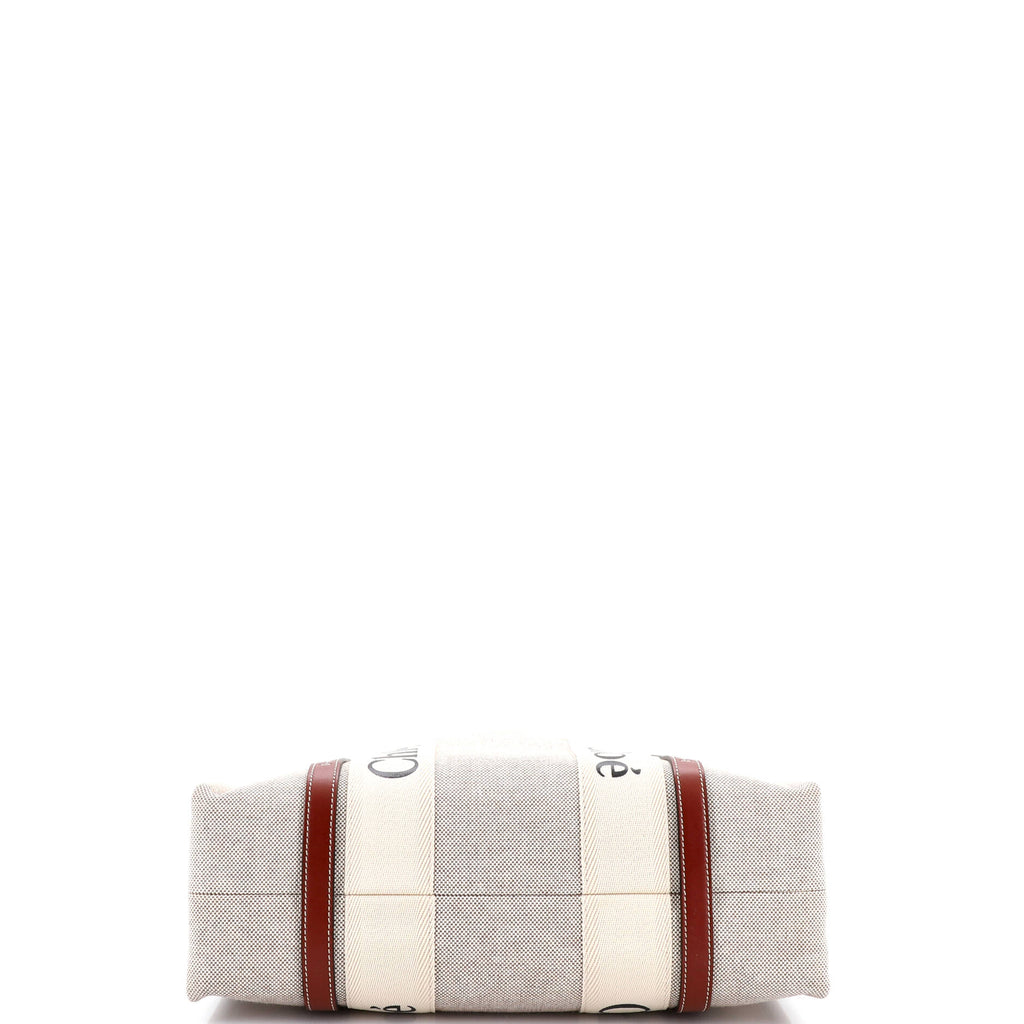 Woody Tote Canvas with Leather Medium