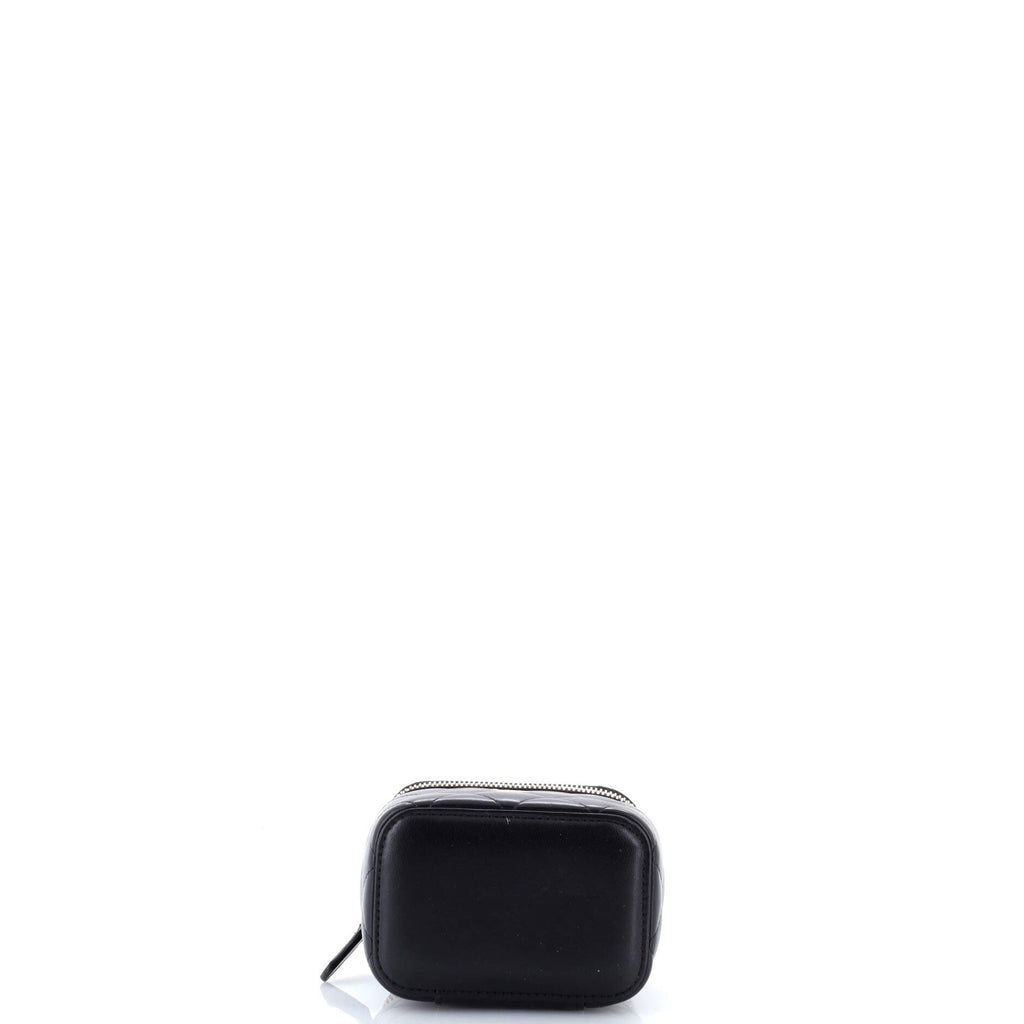 Pearl Crush Vanity Case with Chain Quilted Lambskin Mini